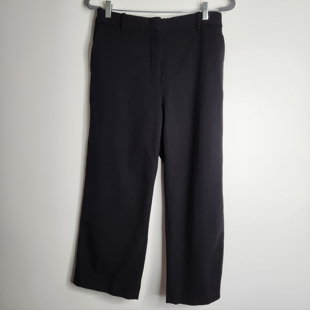 Aritzia Babaton Agency Cropped Pant Black City Wool Size 10 - Picture 2 of 15